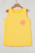 Smiling Sun Graphic Sleeveless Jersey Tank Top