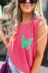 Smiling Sun Graphic Sleeveless Jersey Tank Top