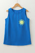 Smiling Sun Graphic Sleeveless Jersey Tank Top