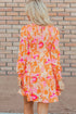 Smocked Bodice Floral Long Sleeve Tiered Mini Dress
