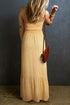 Smocked Bodice Floral Print Tie Front Maxi Dress