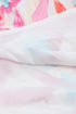 Smocked Bodice Puff Sleeve Abstract Print Midi Dress