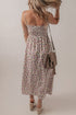 Smocked Bohemian Ditsy Print Fit Flare Floral Dress
