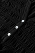 Smocked Bust Split Neck Button Detail Flowy Blouse