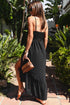 Smocked Button Front Woven Cotton Boho Tiered Dress