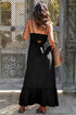 Smocked Button Front Woven Cotton Boho Tiered Dress