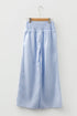 Smocked High Waist Gingham Plaid Pocketed Wide Leg Pants