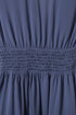 Smocked Knotted Front Layered Flare V Neck Mini Dress