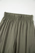 Smocked Raw Hem Loose Tee Wide Leg Pant Sets