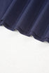 Smocked Raw Hem Loose Tee Wide Leg Pant Sets