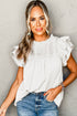 Smocked Ruffle Sleeve Blouse
