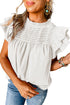 Smocked Ruffle Sleeve Blouse
