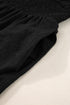 Smocked Shirred High Waist V Neck Sleeveless Jumpsuit
