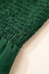 Smocked Sleeveless Solid Wide Leg Pocket Jumpsuit