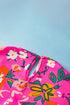 Smocked Square Neck Flutter Sleeve Floral Print Blouse