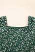 Smocked Square Neck Puff Sleeve Southern Belle Floral Dress