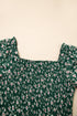 Smocked Square Neck Puff Sleeve Southern Belle Floral Dress