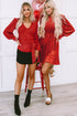 Smocked Velvet Mock Neck Long Sleeve Mini Dress