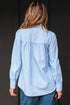 Smocked Yoke Striped Puff Sleeve Popover Blouse