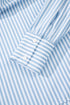 Smocked Yoke Striped Puff Sleeve Popover Blouse