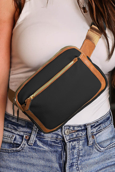 Smooth Faux Leather Adjustable Strap Mini Crossbody Bag