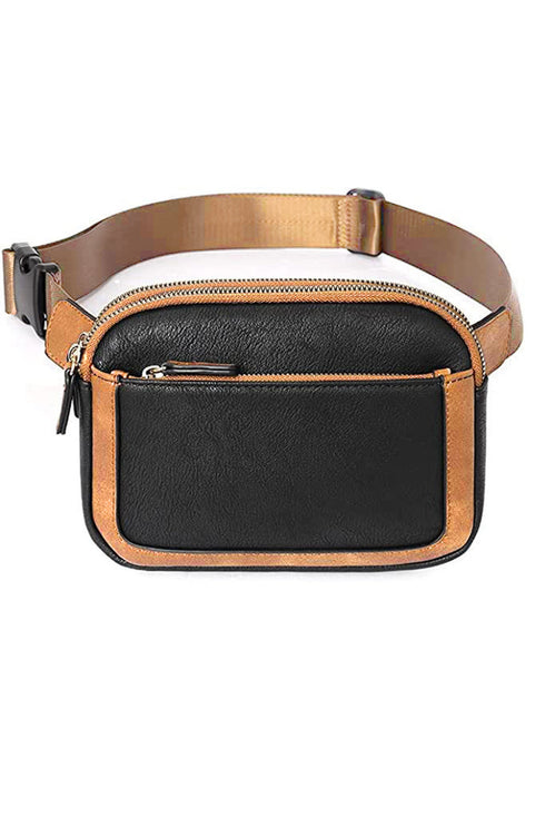 Smooth Faux Leather Adjustable Strap Mini Crossbody Bag