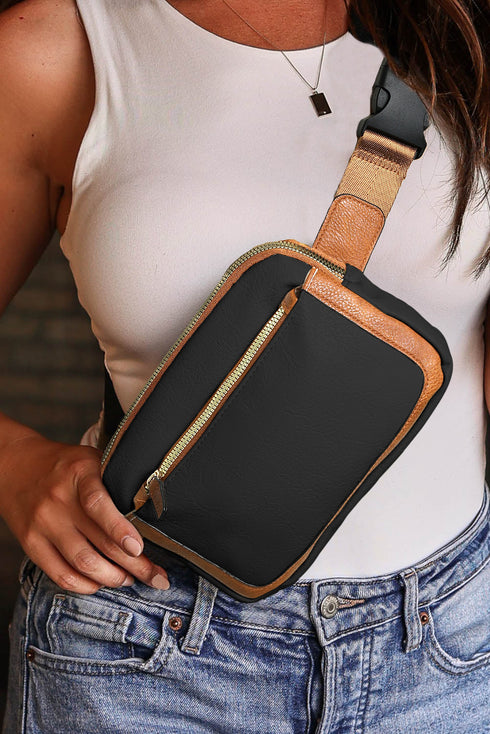 Smooth Faux Leather Adjustable Strap Mini Crossbody Bag