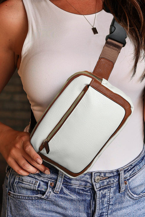 Smooth Faux Leather Adjustable Strap Mini Crossbody Bag