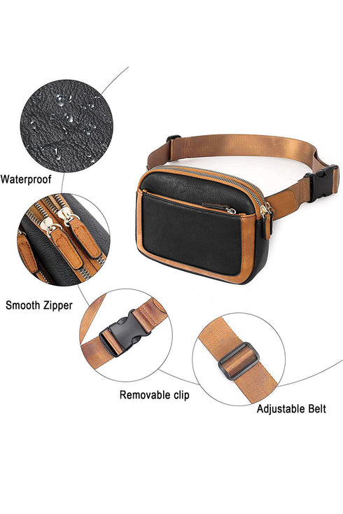 Smooth Faux Leather Adjustable Strap Mini Crossbody Bag
