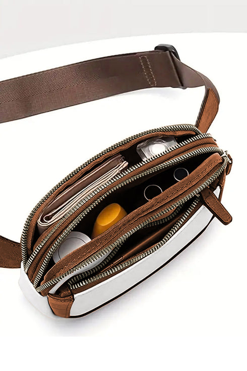 Smooth Faux Leather Adjustable Strap Mini Crossbody Bag
