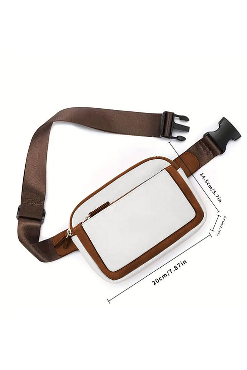 Smooth Faux Leather Adjustable Strap Mini Crossbody Bag