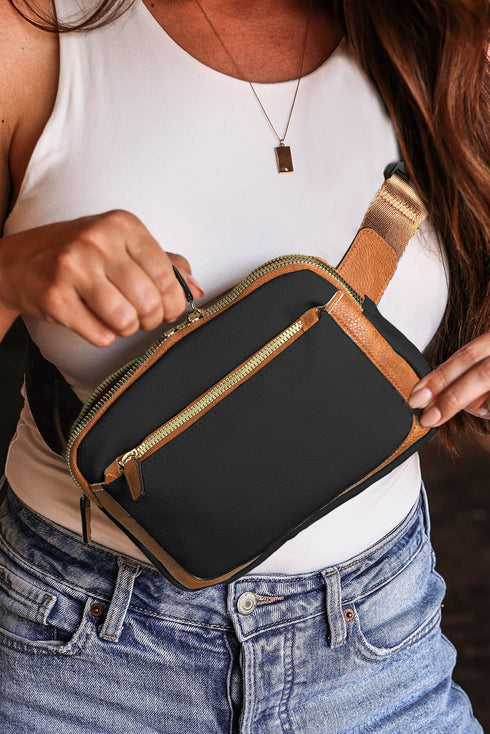 Smooth Faux Leather Adjustable Strap Mini Crossbody Bag