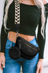 Smooth Faux Leather Shoulder Bag With Chain And Webbing Strap