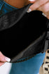 Smooth Faux Leather Shoulder Bag With Chain And Webbing Strap