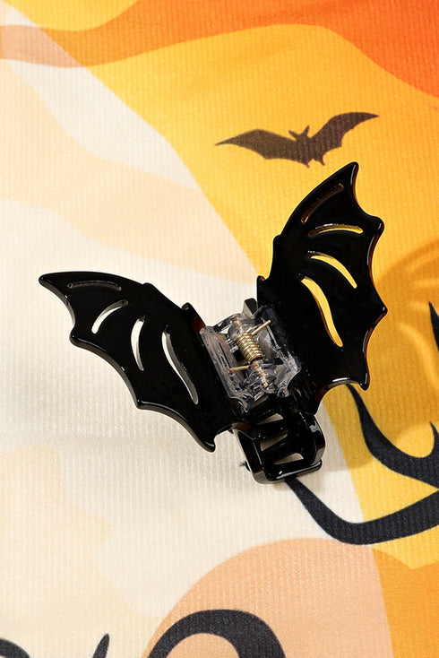Smooth Resin Bat Silhouette Grip Hair Claw Clip