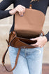 Smooth Texture Magnetic Buckle Flap Shoulder Bag