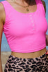 Snap Button Front Tank Style Swim Top