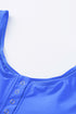Snap Button Front Tank Style Swim Top