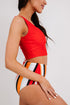 Snap Button Front Tank Style Swim Top