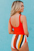 Snap Button Front Tank Style Swim Top