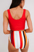 Snap Button Front Tank Style Swim Top