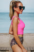 Snap Button Front Tank Style Swim Top