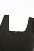 Snap Button Front Tank Style Swim Top