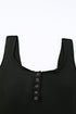 Snap Button Front Tank Style Swim Top