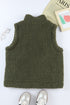 Snap Button Pocketed Sherpa Vest Jacket