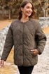 Snap Button Quilted Puffer Jacket