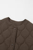 Snap Button Quilted Puffer Jacket
