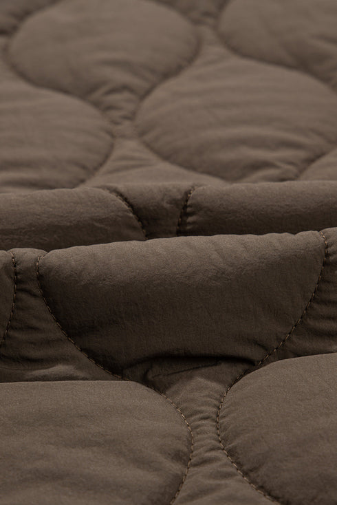 Snap Button Quilted Puffer Jacket