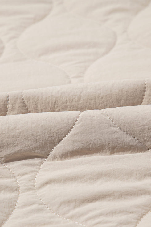 Snap Button Quilted Puffer Jacket