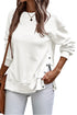 Snap Buttons Side Splits Pullover Sweatshirt